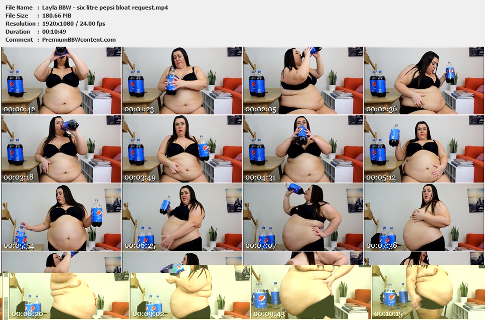 Layla BBW - six litre pepsi bloat request thumbnails