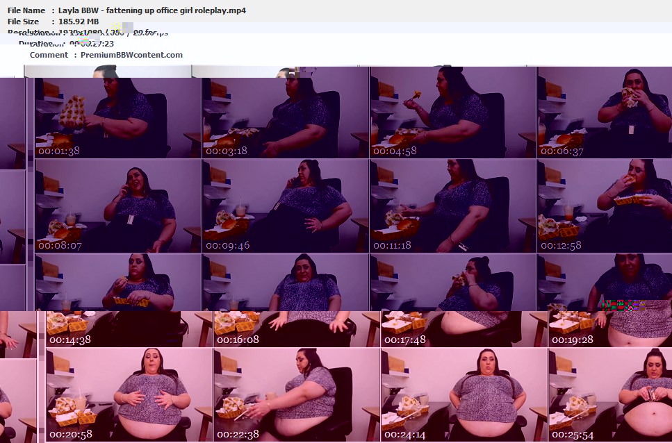 Layla BBW - fattening up office girl roleplay thumbnails