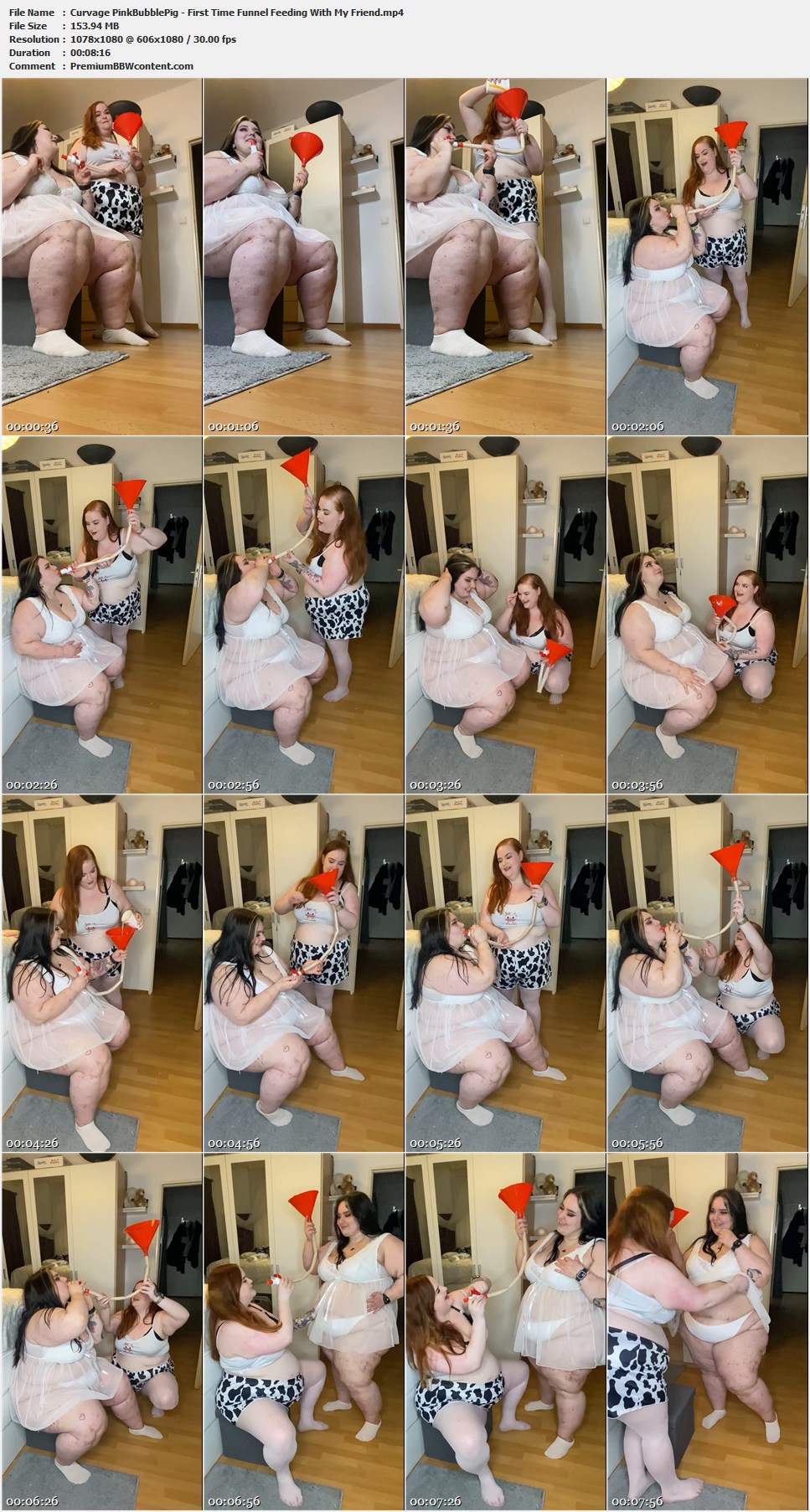 Curvage PinkBubblePig - First Time Funnel Feeding With My Friend thumbnails