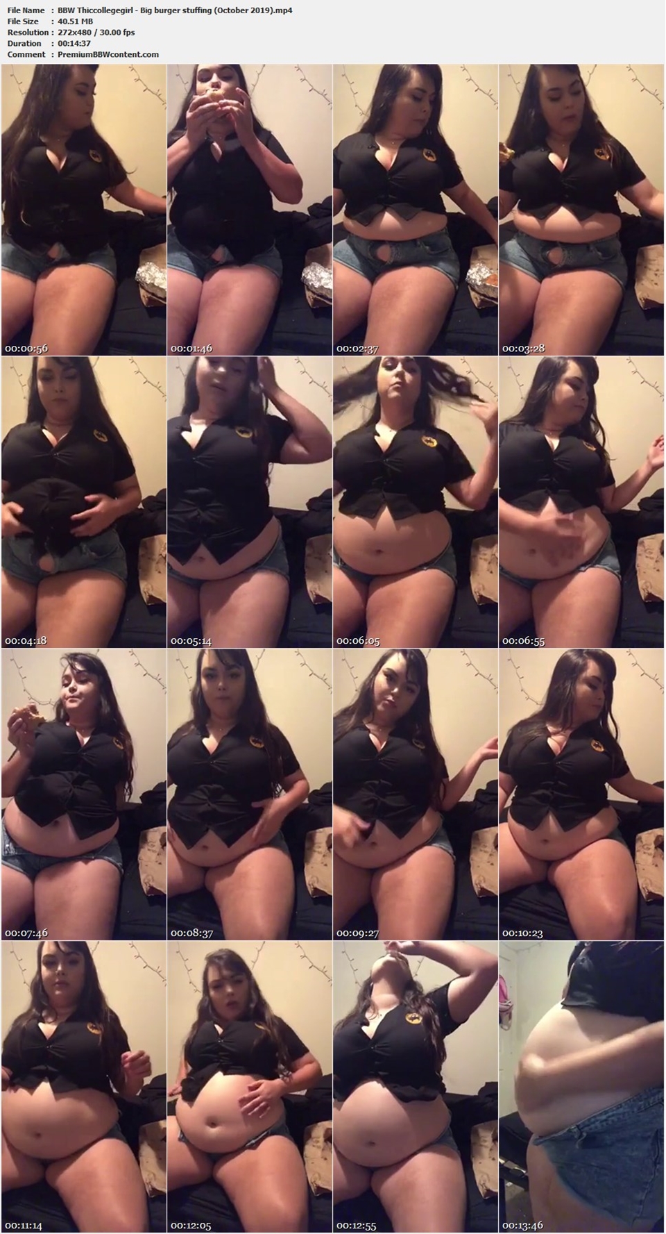 BBW Thiccollegegirl - Big burger stuffing (October 2019) thumbnails