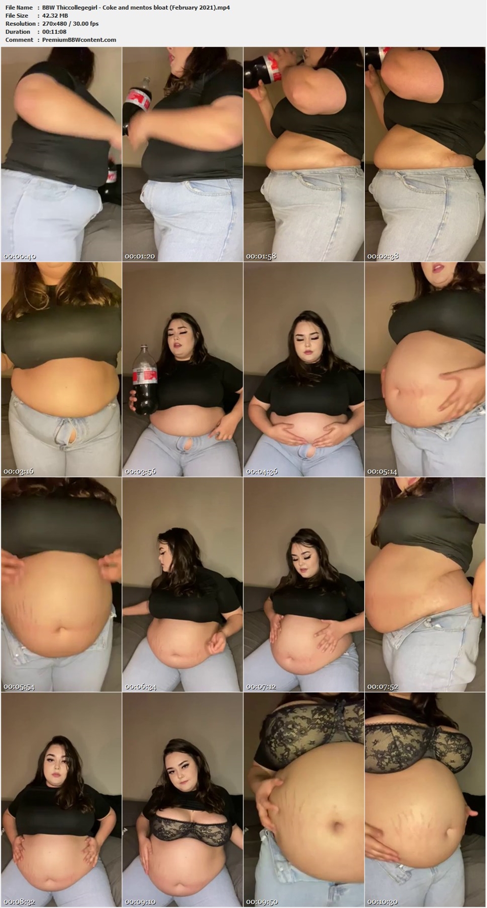 BBW Thiccollegegirl - Coke and mentos bloat (February 2021) thumbnails
