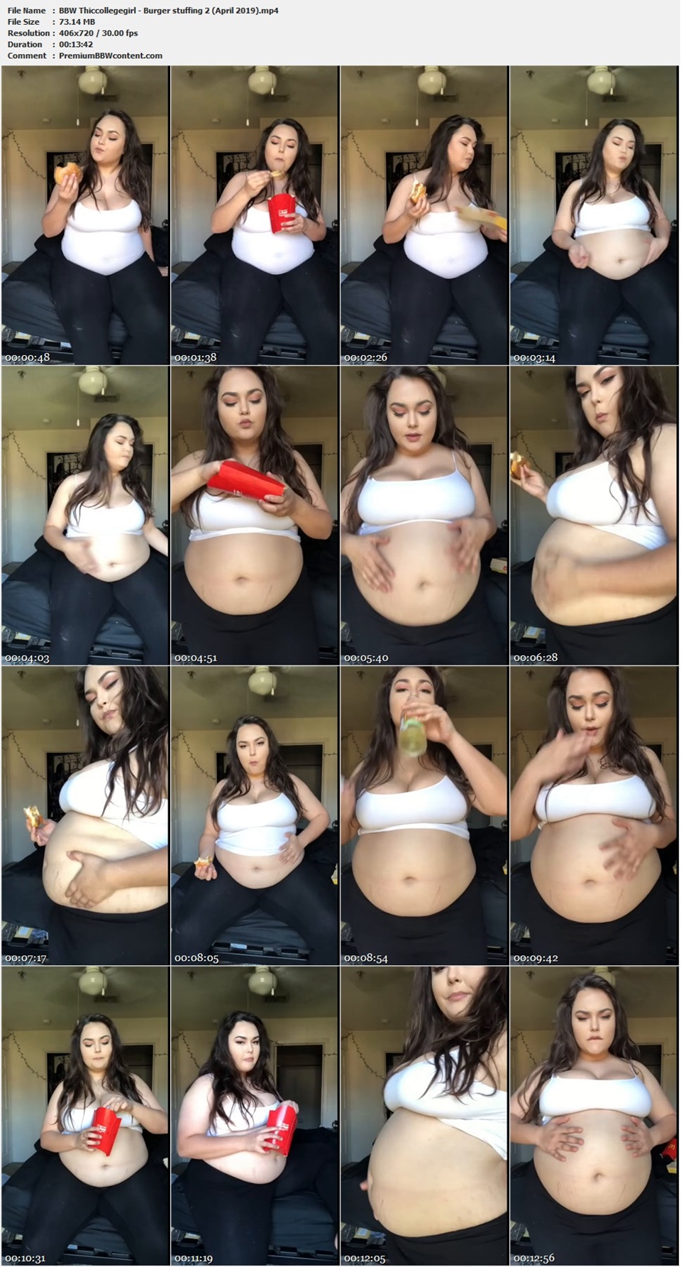 BBW Thiccollegegirl - Burger stuffing 2 (April 2019) thumbnails