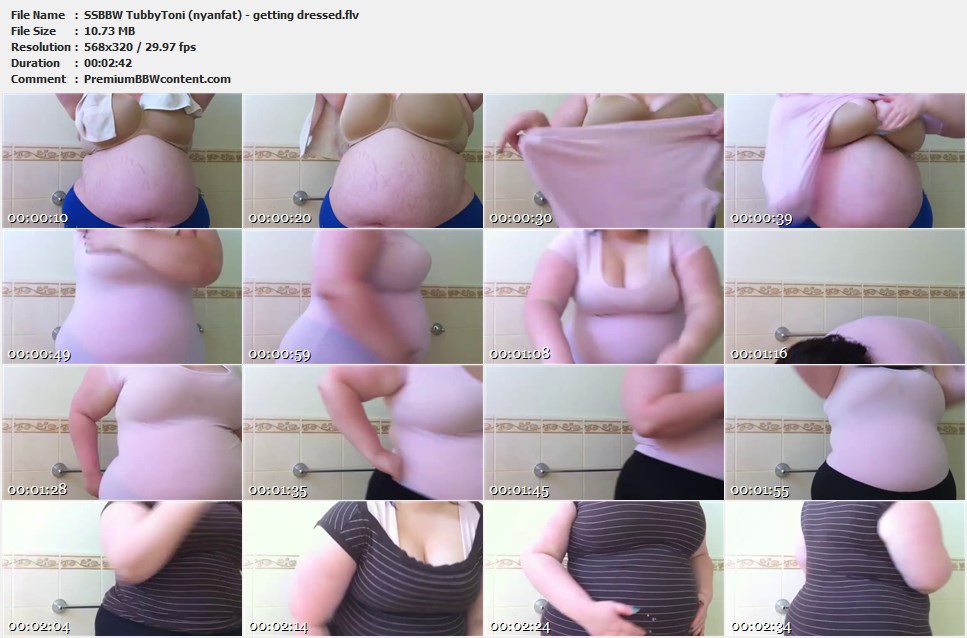 SSBBW TubbyToni (nyanfat) - getting dressed thumbnails