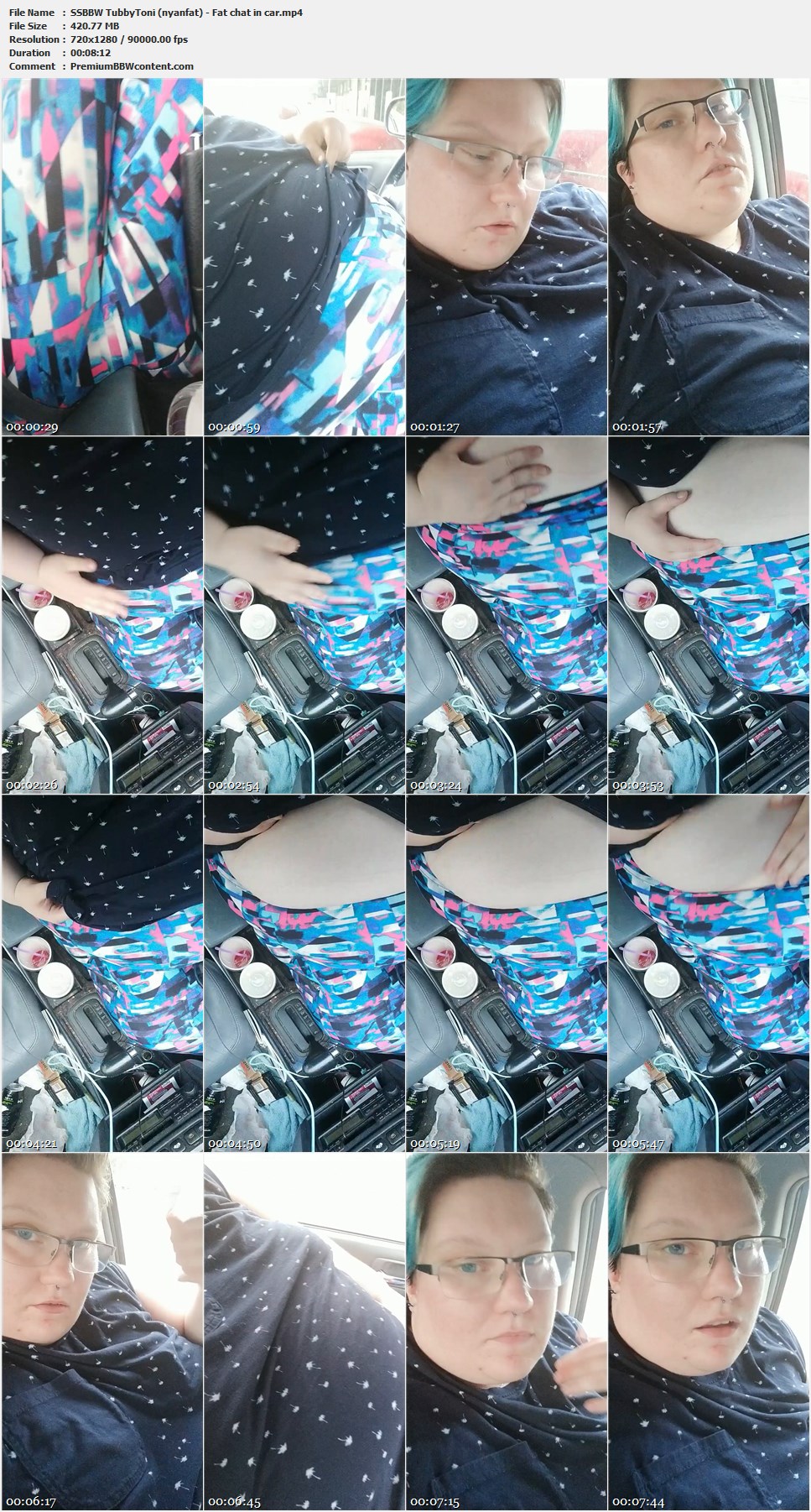 SSBBW TubbyToni (nyanfat) - Fat chat in car thumbnails