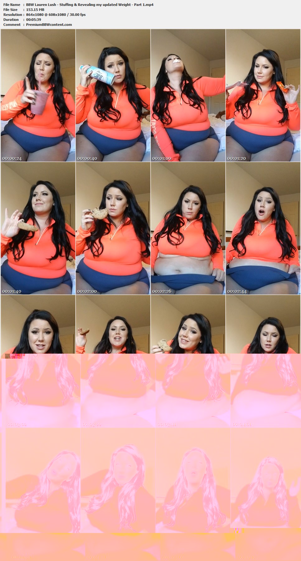 BBW Lauren Lush - Stuffing & Revealing my updated Weight - Part 1 thumbnails