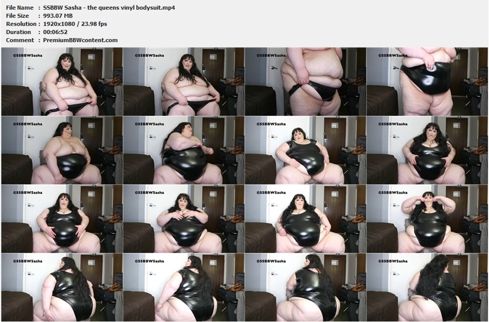 SSBBW Sasha - the queens vinyl bodysuit thumbnails