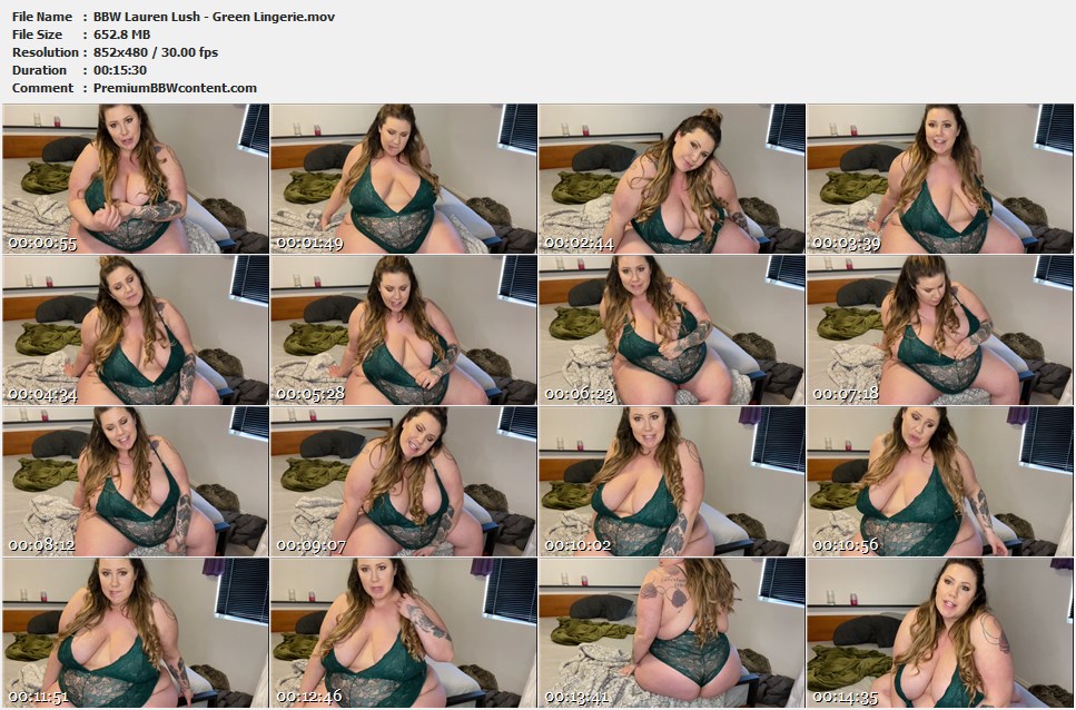 BBW Lauren Lush - Green Lingerie thumbnails