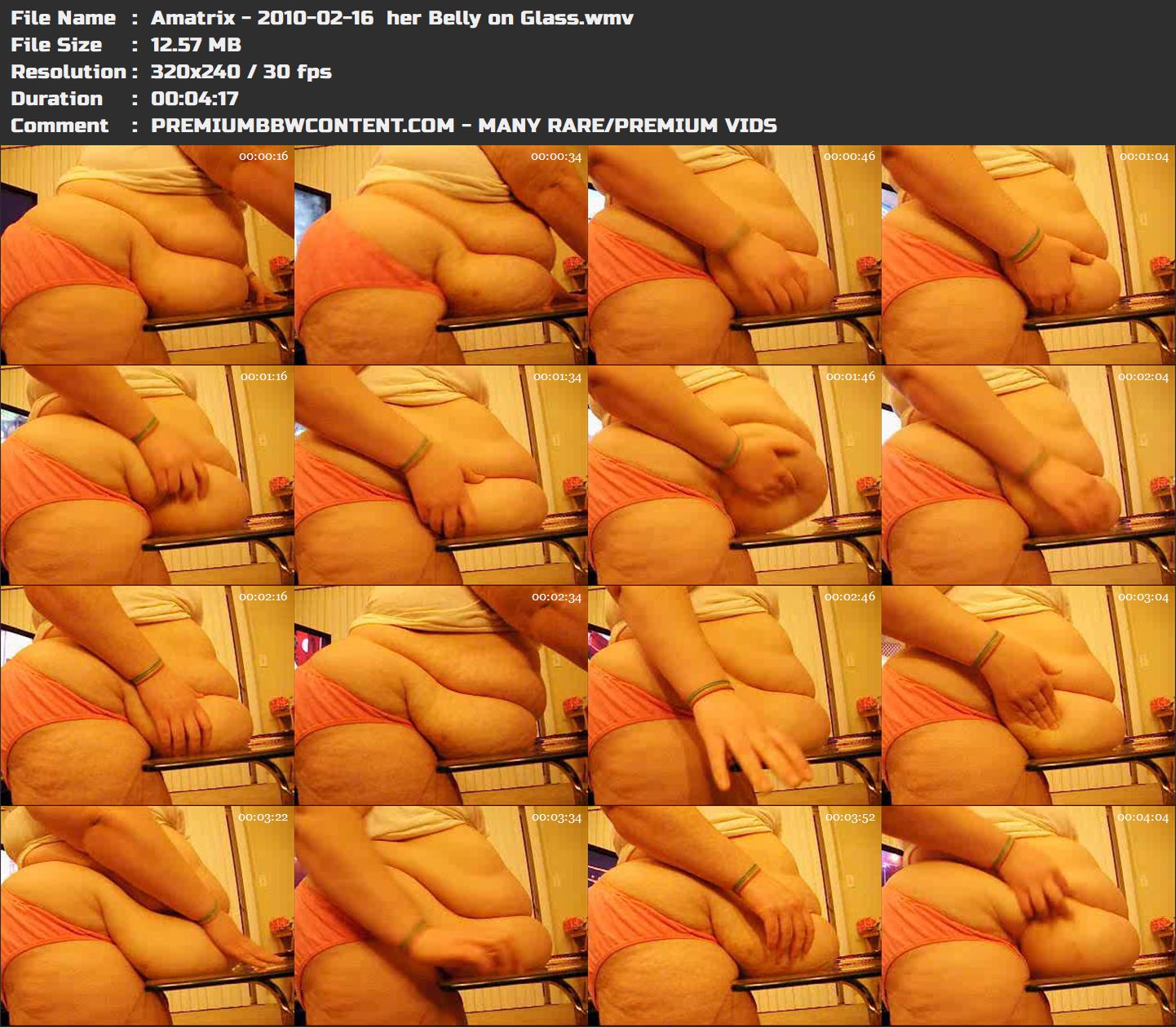 Amatrix - 2010-02-16  her Belly on Glass thumbnails