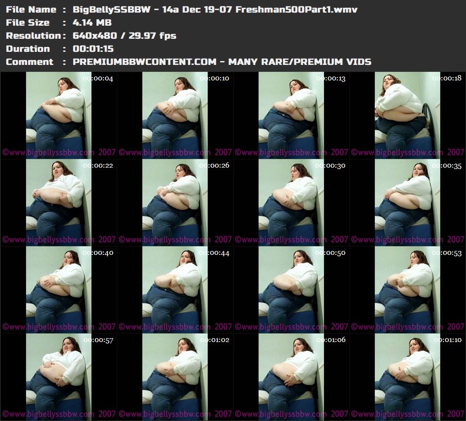 BigBellySSBBW - 14a Dec 19-07 Freshman500Part1 thumbnails