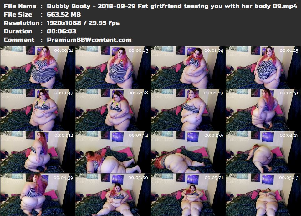 Bubbly Booty - 2018-09-29 Fat girlfriend teasing you with her body 09 thumbnails