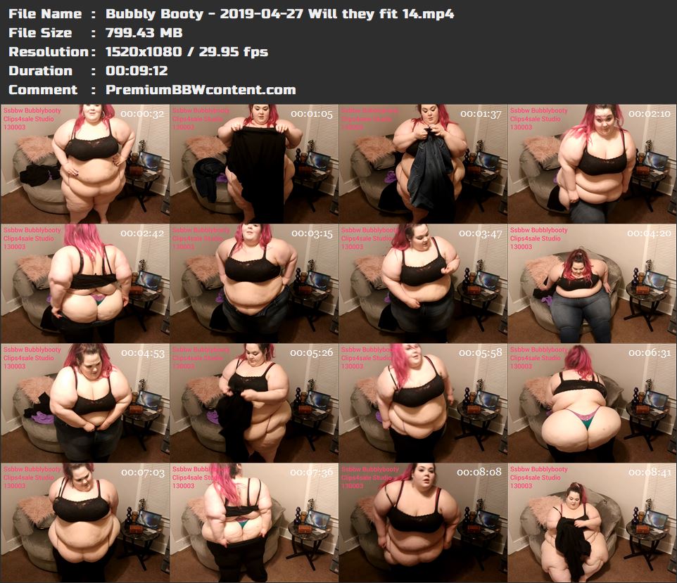 Bubbly Booty - 2019-04-27 Will they fit 14 thumbnails