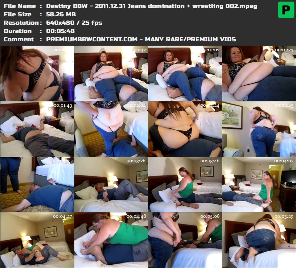 Destiny BBW - 2011.12.31 Jeans domination + wrestling 002 thumbnails