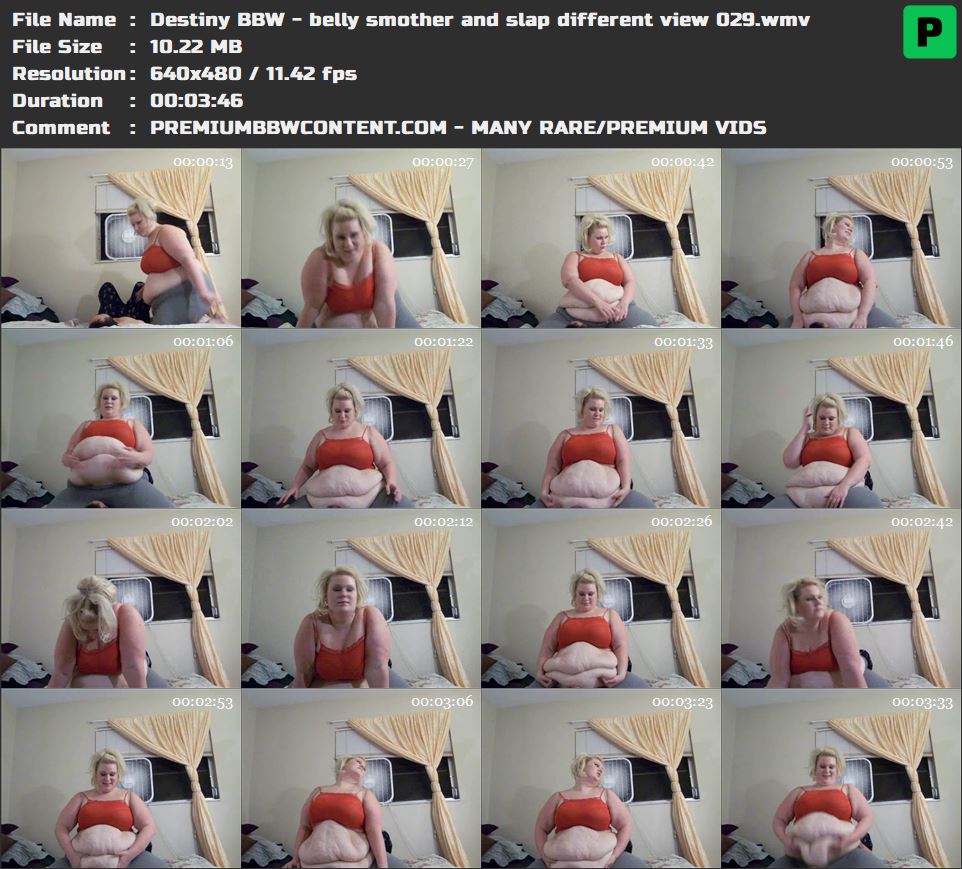 Destiny BBW - belly smother and slap different view 029 thumbnails
