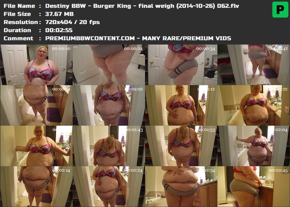 Destiny BBW - Burger King - final weigh (2014-10-26) 062 thumbnails