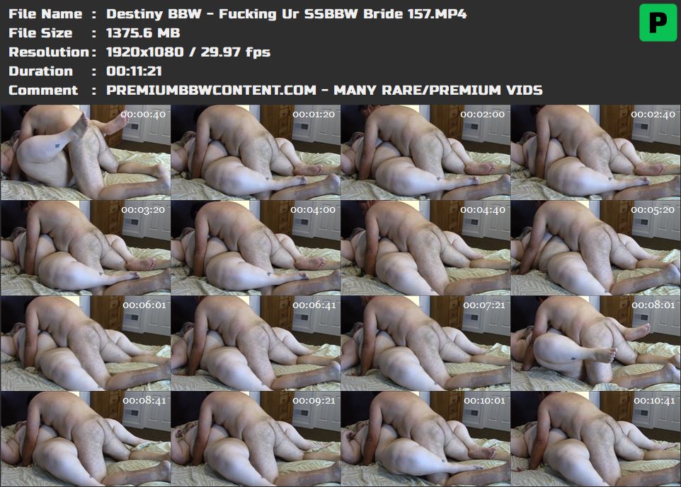 Destiny BBW - Fucking Ur SSBBW Bride 157 thumbnails