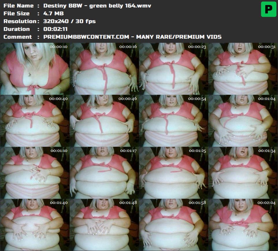 Destiny BBW - green belly 164 thumbnails