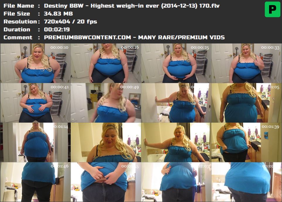 Destiny BBW - Highest weigh-in ever (2014-12-13) 170 thumbnails