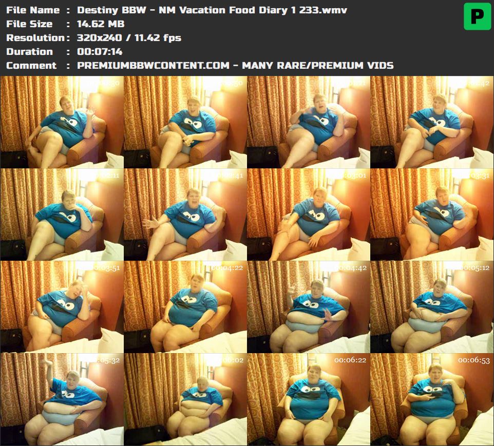 Destiny BBW - NM Vacation Food Diary 1 233 thumbnails