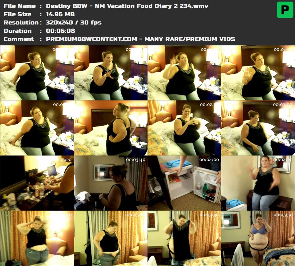 Destiny BBW - NM Vacation Food Diary 2 234 thumbnails