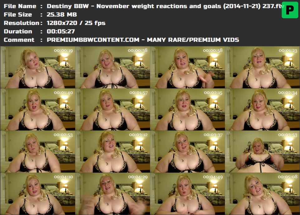 Destiny BBW - November weight reactions and goals (2014-11-21) 237 thumbnails