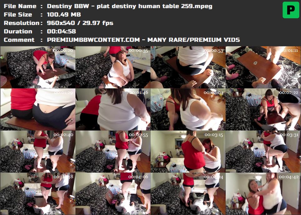 Destiny BBW - plat destiny human table 259 thumbnails