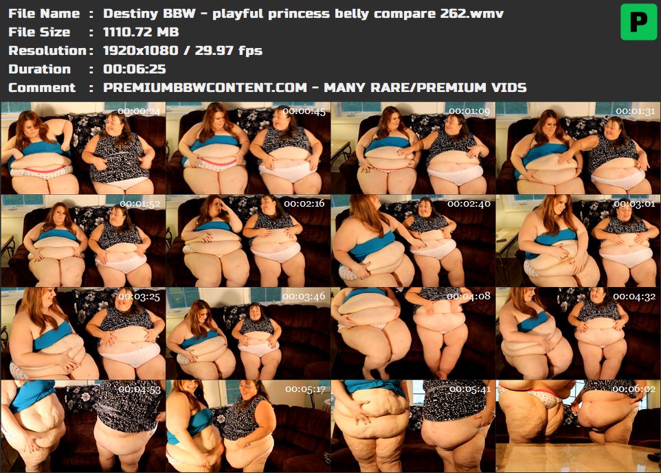 Destiny BBW - playful princess belly compare 262 thumbnails