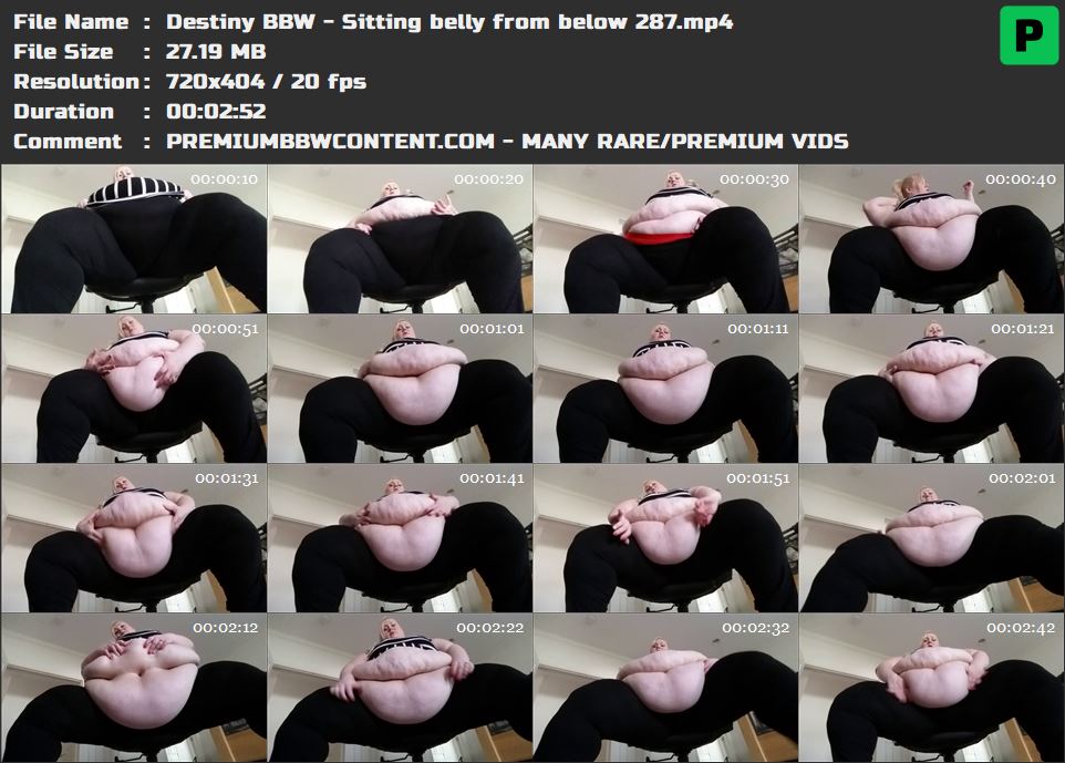Destiny BBW - Sitting belly from below 287 thumbnails