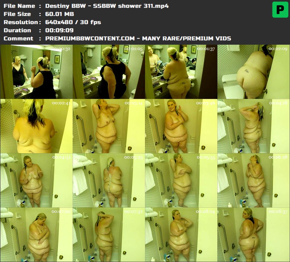 Destiny BBW - SSBBW shower 311 thumbnails