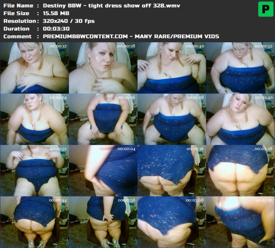 Destiny BBW - tight dress show off 328 thumbnails