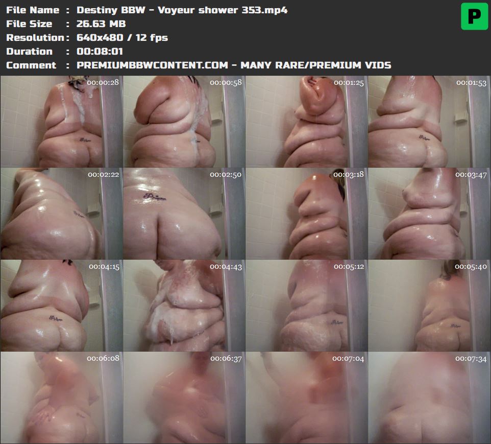 Destiny BBW - Voyeur shower 353 thumbnails