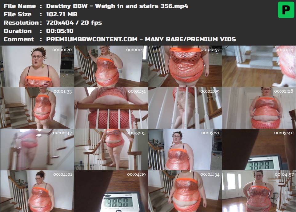 Destiny BBW - Weigh in and stairs 356 thumbnails