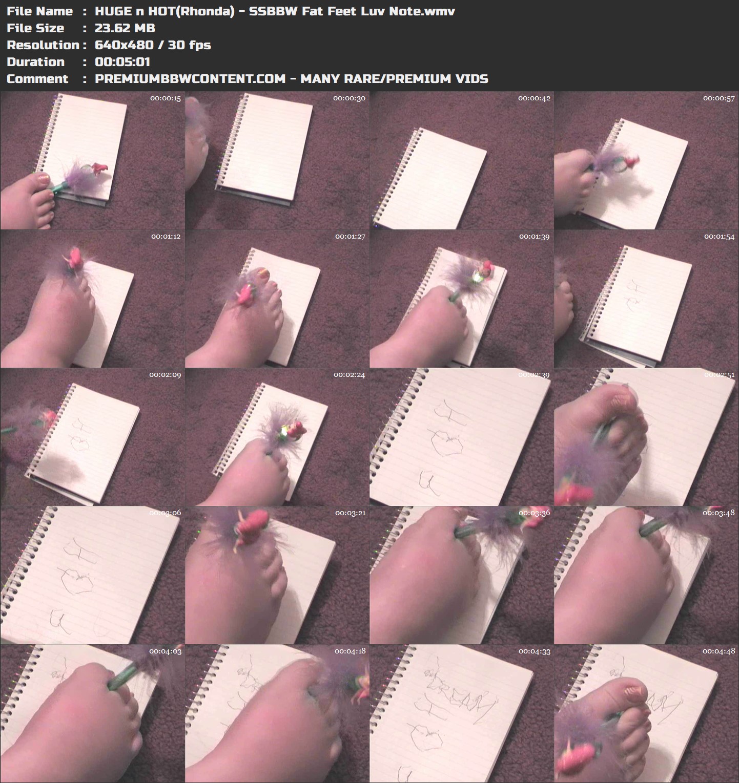HUGE n HOT(Rhonda) - SSBBW Fat Feet Luv Note thumbnails