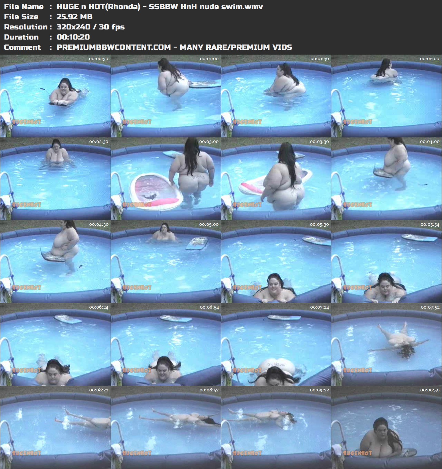 HUGE n HOT(Rhonda) - SSBBW HnH nude swim thumbnails
