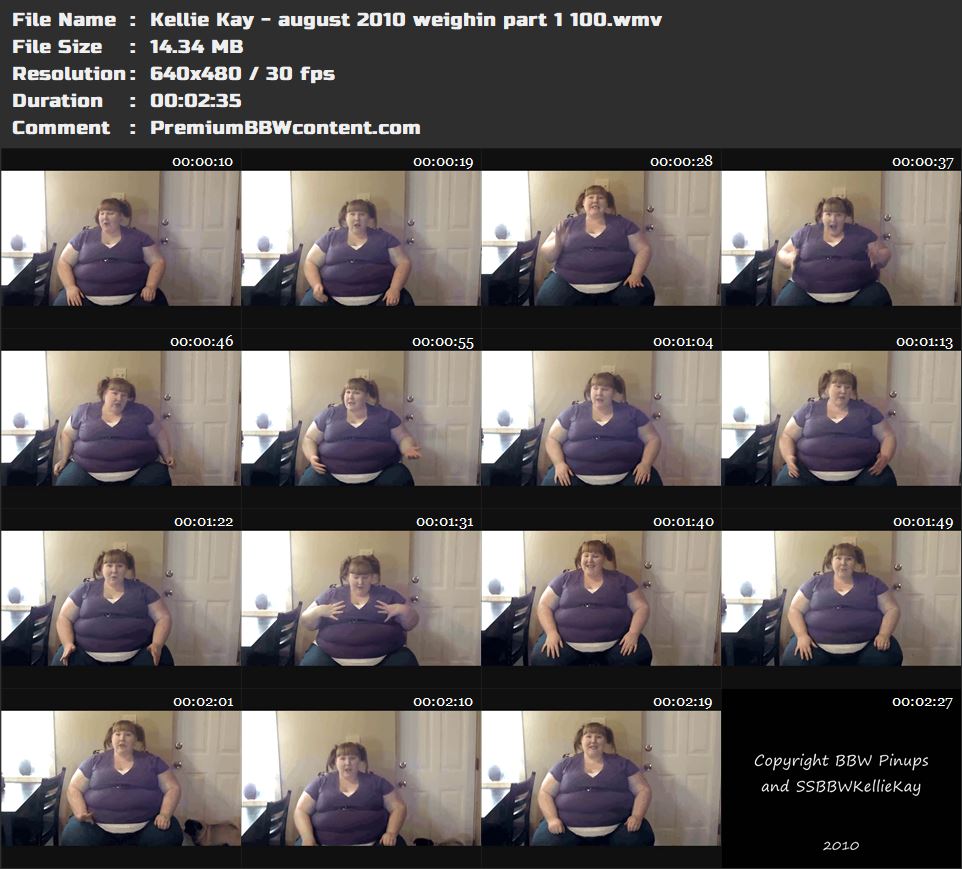 Kellie Kay - august 2010 weighin part 1 100 thumbnails