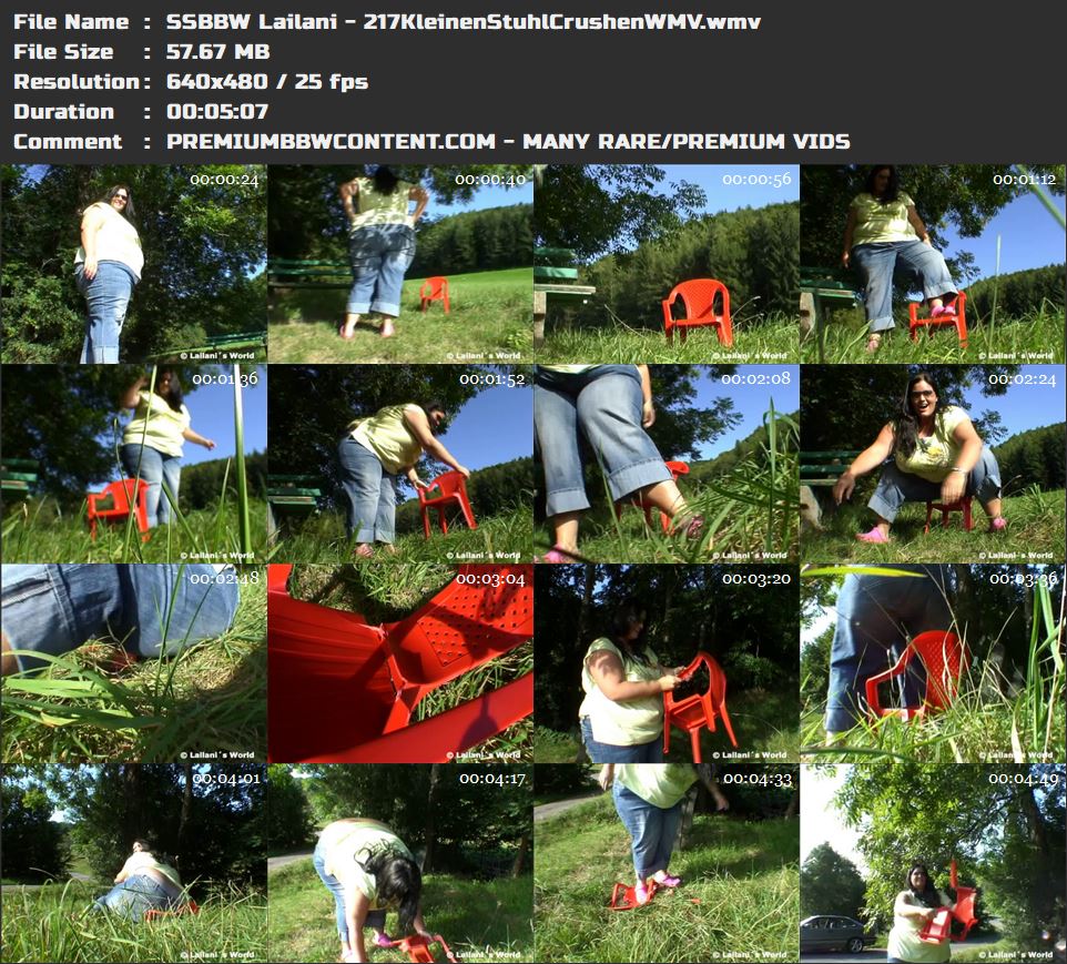 SSBBW Lailani - 217KleinenStuhlCrushenWMV thumbnails