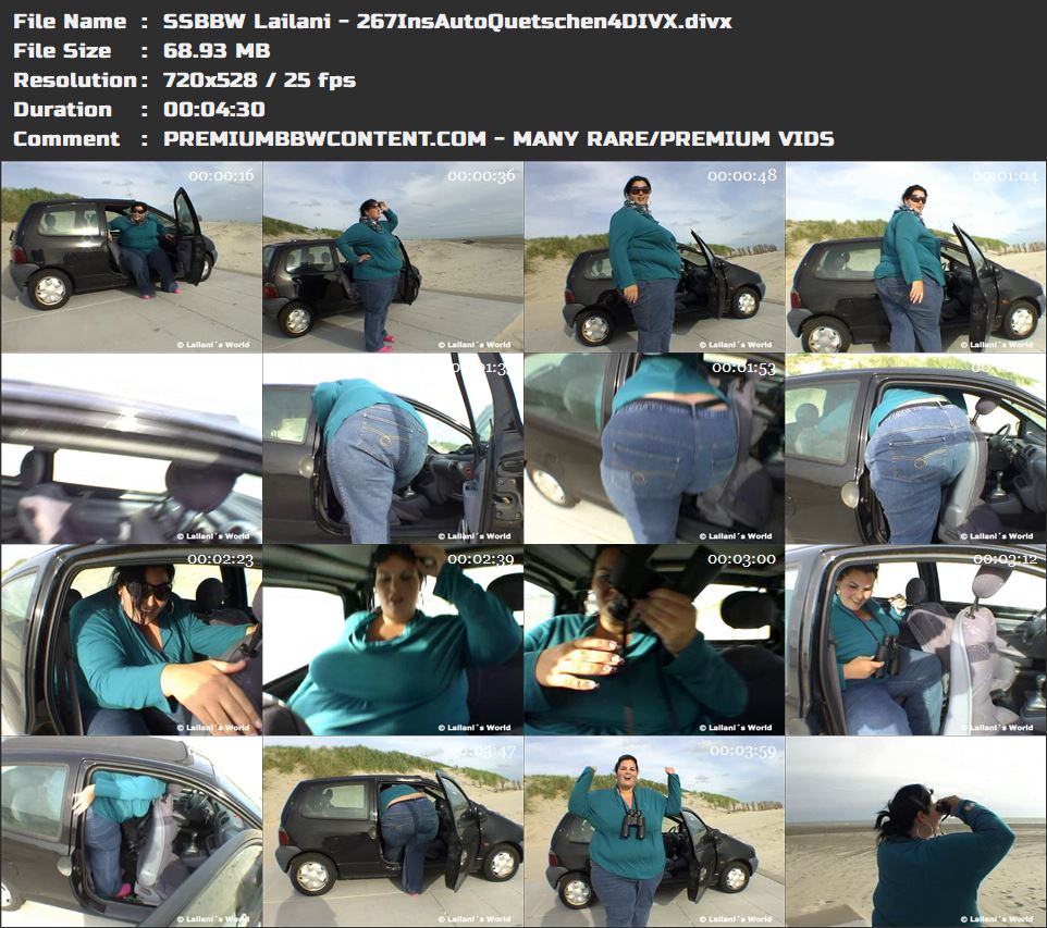 SSBBW Lailani - 267InsAutoQuetschen4DIVX thumbnails