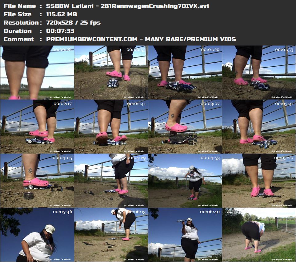 SSBBW Lailani - 281RennwagenCrushing7DIVX thumbnails