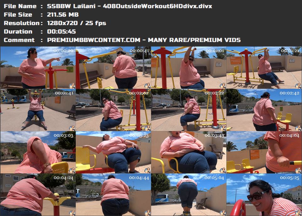 SSBBW Lailani - 408OutsideWorkout6HDdivx thumbnails