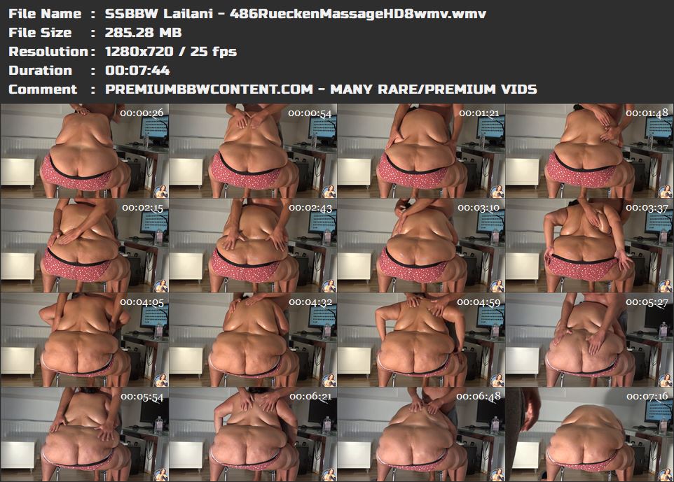 SSBBW Lailani - 486RueckenMassageHD8wmv thumbnails