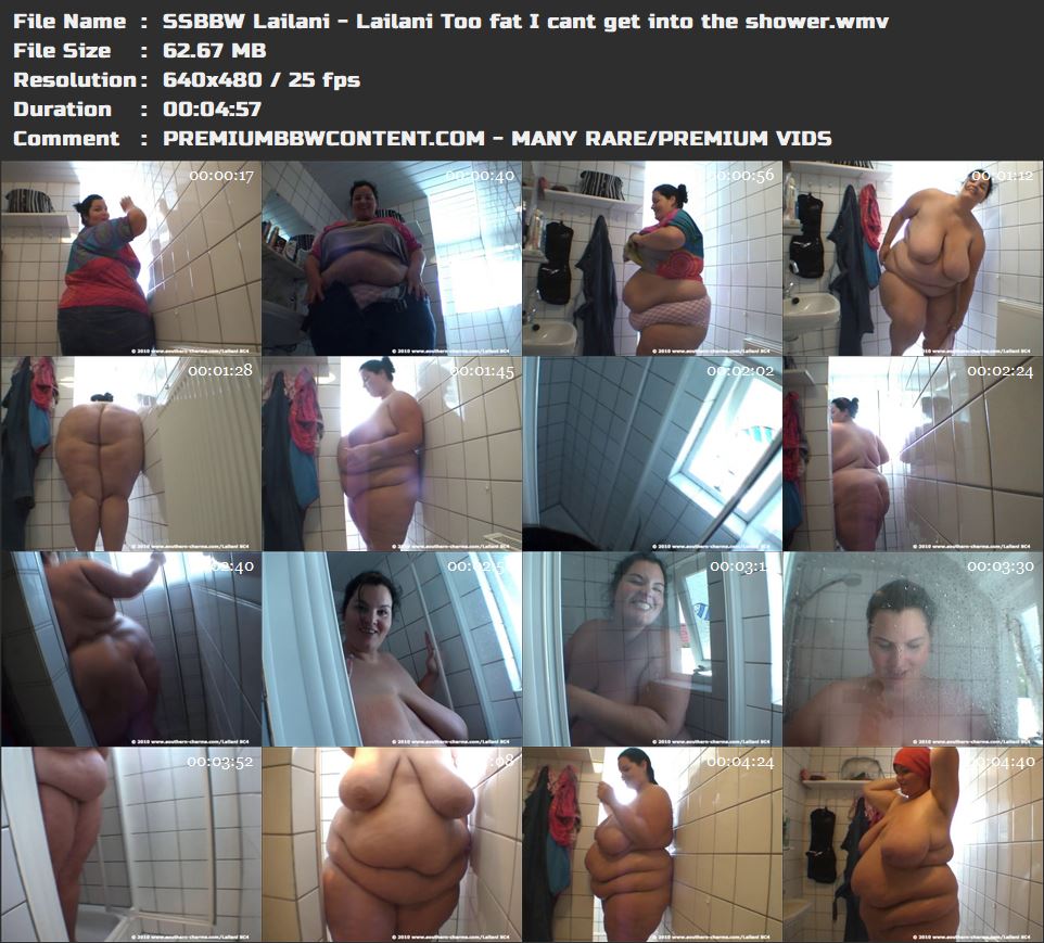 SSBBW Lailani - Lailani Too fat I cant get into the shower thumbnails
