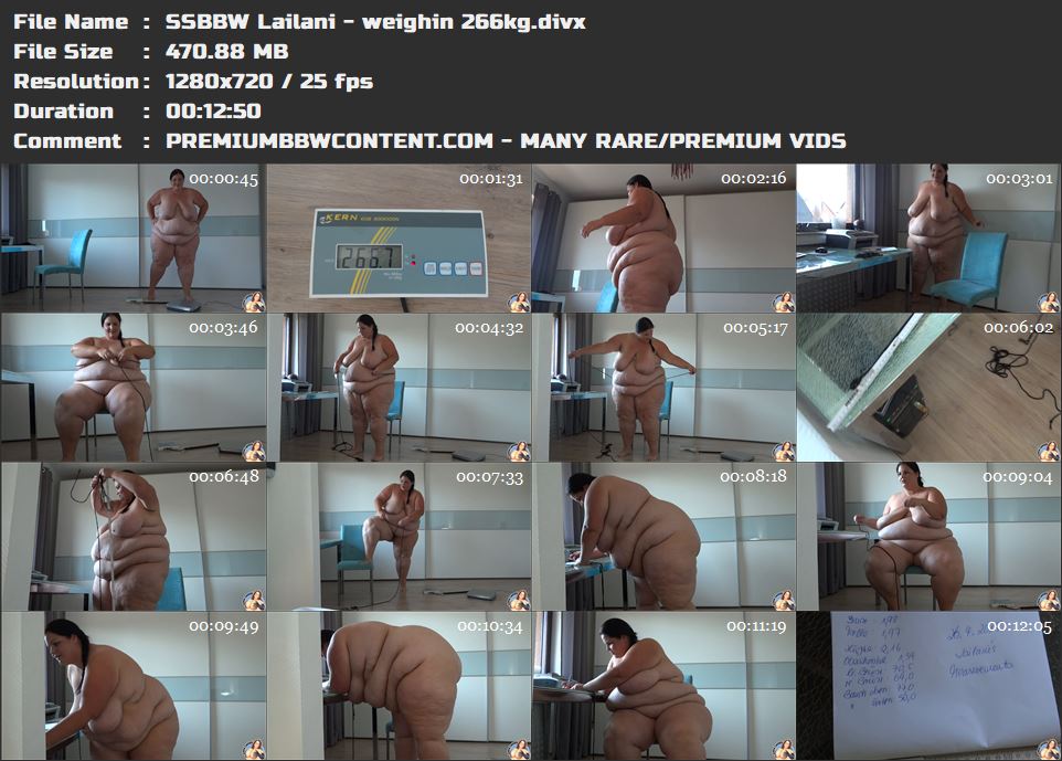 SSBBW Lailani - weighin 266kg thumbnails