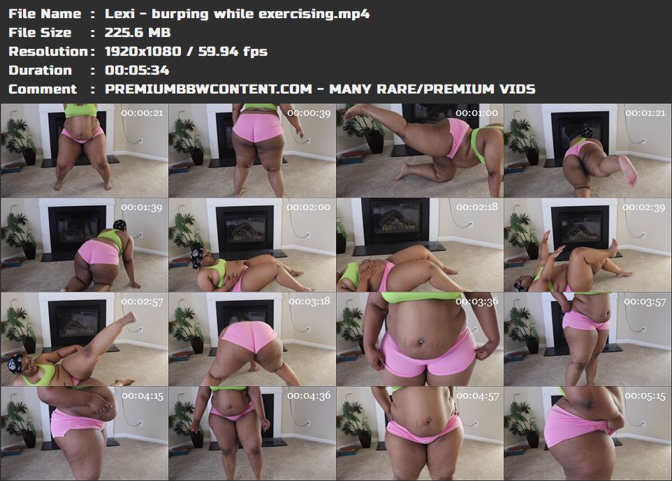 Lexi - burping while exercising thumbnails