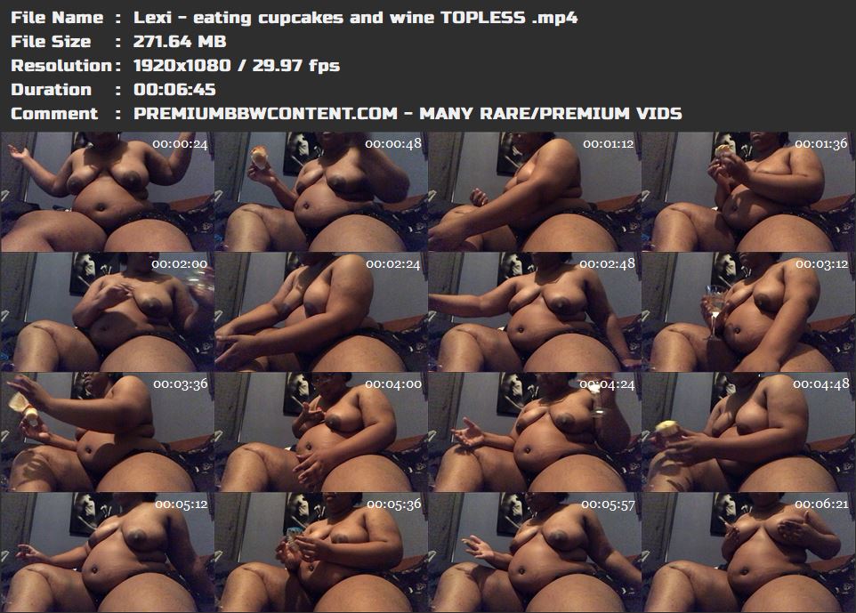 Lexi - eating cupcakes and wine TOPLESS  thumbnails
