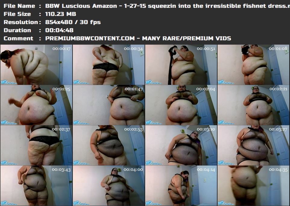 BBW Luscious Amazon - 1-27-15 squeezin into the irresistible fishnet d thumbnails