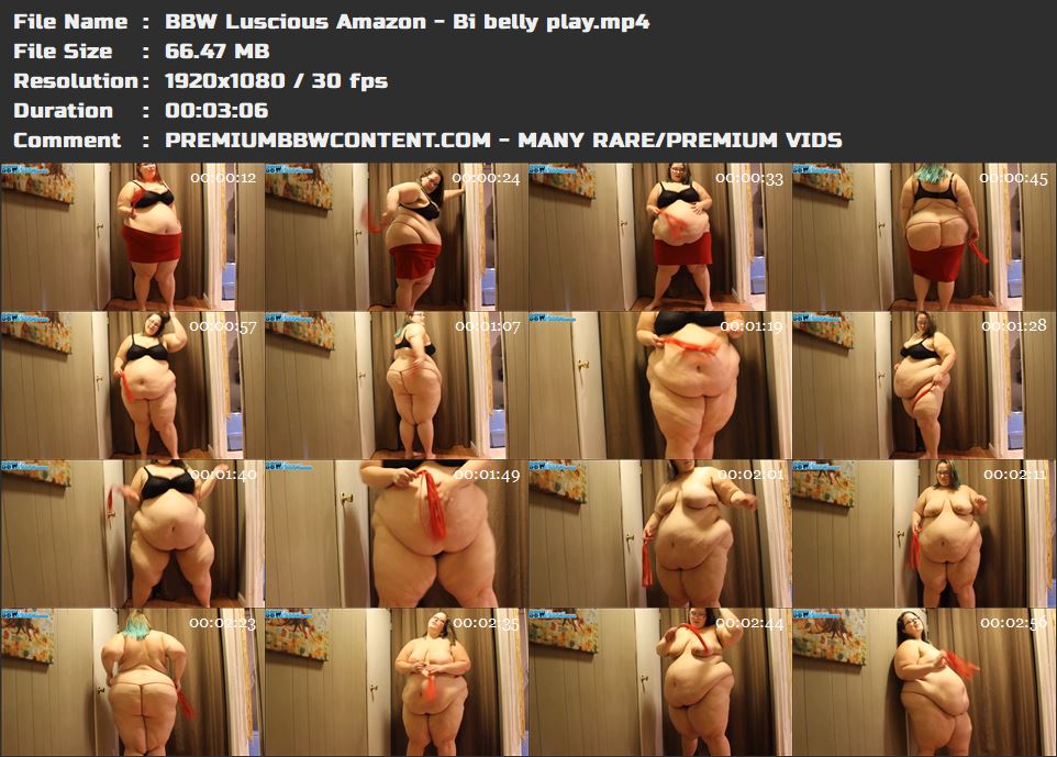 BBW Luscious Amazon - Bi belly play thumbnails