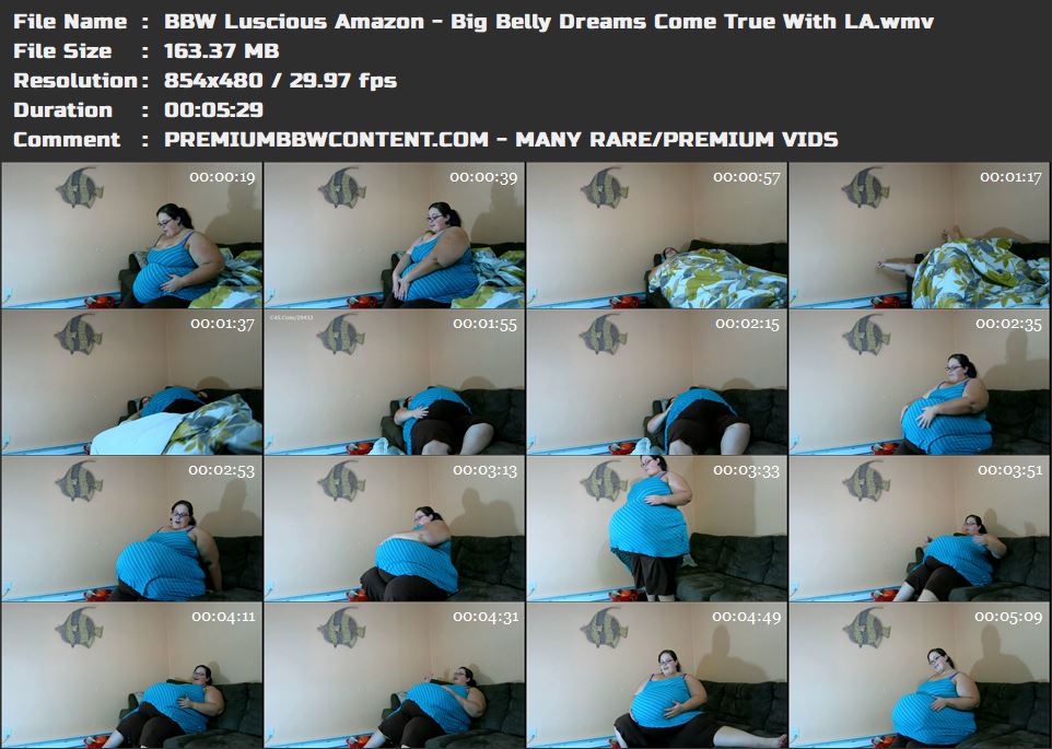 BBW Luscious Amazon - Big Belly Dreams Come True With LA thumbnails