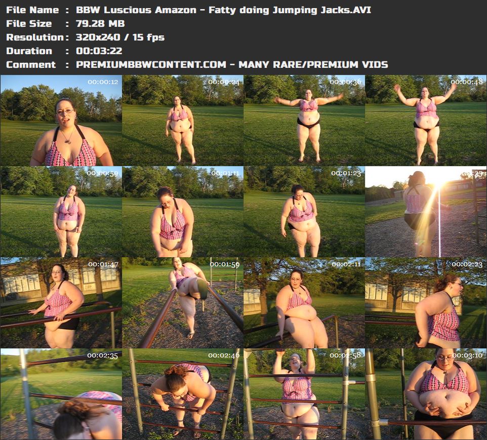 BBW Luscious Amazon - Fatty doing Jumping Jacks thumbnails