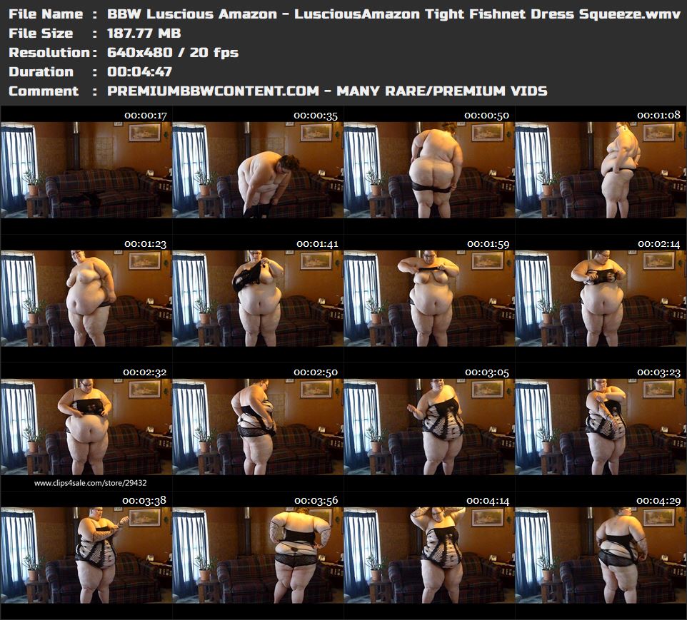 BBW Luscious Amazon - LusciousAmazon Tight Fishnet Dress Squeeze thumbnails