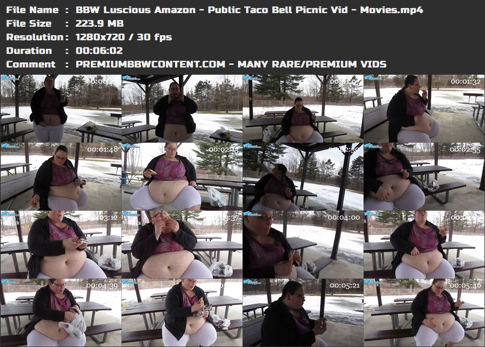 BBW Luscious Amazon - Public Taco Bell Picnic Vid - Movies thumbnails