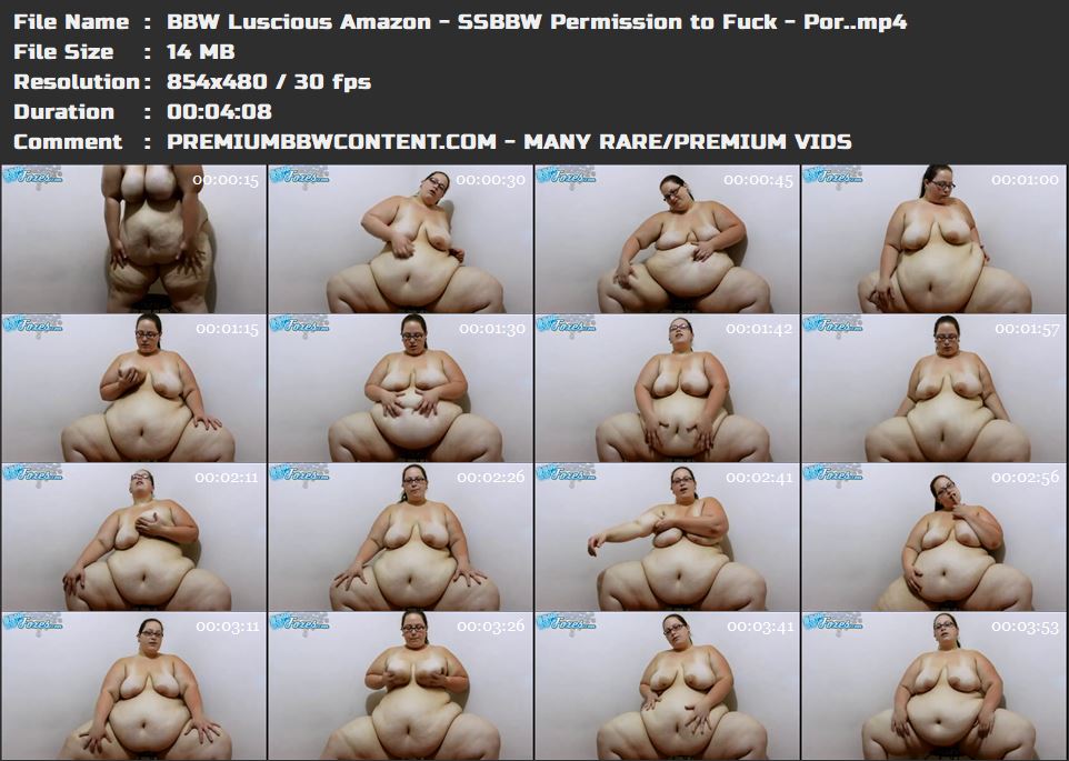 BBW Luscious Amazon - SSBBW Permission to Fuck - Por. thumbnails